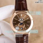 Swiss replica Patek Philippe Complications Gain Weight watch brown dial 38.5mm